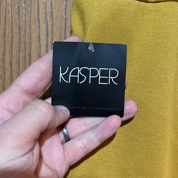NWT Kasper mustard Pencil Skirt size 14 - Picture 3 of 8